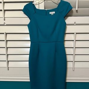Calvin Klein Cap Sleeve Scuba Sheath Dress